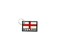 Porte Cle Cles Clef Brode Patch Ecusson Drapeau Blason Ville Milan Milano