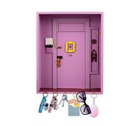 Porte Clef Mural, Key Holder, Porte Clé Mural Bois Friends Monica's Door, Boite A Clefs Murale Decorative, Porte Clef Mural Pour Mur Salon Bureau, Pour Les Amateurs De Séries Télévisées (Pourpre)