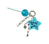 Porte-clés à breloques en acrylique en forme d ' étoile, avec pendentif sucette, pour de téléphone ou accessoires de bijoux, Excellent porte-clés
