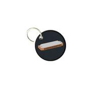 Porte Cles lefs Rond Imprime Double Face Harmonica Instrument Musique