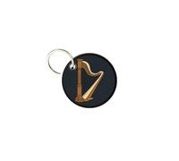 Porte Cles lefs Rond Imprime Double Face Harpe Instrument De Musique
