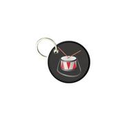 Porte Cles lefs Rond Imprime Double Face Tambour Instrument De Musique