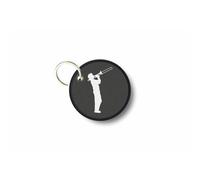 Porte Cles lefs Rond Imprime Double Face Trompette Instrument Musique Ref2