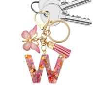 Porte-clés de voiture pour femme | Porte-clés de voiture avec porte-clés - avec lettres pour, porte-clés papillon, mignon porte-clés pour femmes et filles