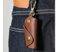 Porte-clés en cuir à la mode, organisateur de clés, pochette de rangement de clés en cuir Vintage pour maison et voiture MARRON
