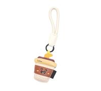 Porte-clés en cuir PU avec dessin animé Unique, frites, thé lait, breloque pour, accessoire pour Couples, pour femmes et hommes