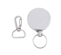 Porte-clés en fil d'acier télescopique, porte-clés antivol de qualité supérieure, conception extensible élastique pour le camping, la randonnée, les activités de plein air,