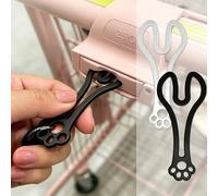 Porte-clés mignon pour déverrouiller le panier de supermarché en forme de patte de chat - jeton de chariot adorable, cadeau pour les amis, les femmes, les filles (design de chaton) 3 pièces,5 piècesAl