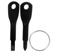 Porte-clés Mini Tournevis Multifonction Compact en Acier Inoxydable Noir | Set Portable Anneau, Usage Voyage et Petites Réparations à Domicile, Design Fiable et Discret