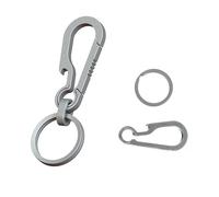 Porte-clés mousqueton en titane,Porte-clés en titane avec décapsuleur,Porte-clés mousqueton portable,Porte-clés à fermeture rapide,Petit mousqueton multifonctionnel pour le camping et la randonnée