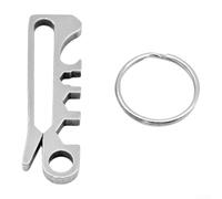 Porte-clés Multifonction Acier 420 Ouvre-bouteille Extérieur | Fonction ouvre-bouteille pour rapide, clés hexagonales intégrées, compact 56mm, léger 14g, pour facile à transporter