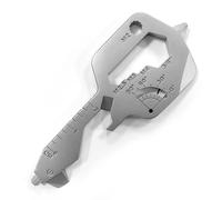 Porte-clés multifonction EDC, outil multifonction 20 en 1 en forme de clé - Porte-clés compact en acier inoxydable pour un transport quotidien, cadeau pour homme, femme, papa et garçons d'honneur
