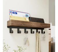 Porte-clés mural en bois, étagère multicouche, organisateur de rangement de cuisine et de salle de bains, présentoir de décoration moderne pour la maison Blanc