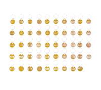 Porte-clés numérotés 1-50 en alliage d'aluminium multicolore 3x3x0,1 cm 50 pièces for clés de dortoir(Yellow)