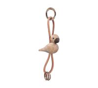 Oiseau chêne doré métal pendentif boucle avec cuir naturel Kay Bojesen - 5709513396659