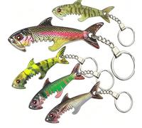 Porte-clés ouvre-bouteille en forme de poisson créatif, surface résistante à la rouille assurant une utilisation durable, compact et portable, cadeau créatif pour les garçons, convient aux explorateur