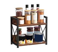 Porte-Condiments - 2 Niveaux Gain De Place Grande Capacité Vintage | Station Organisateur De Cuisine Pour Assaisonnements Et Condiments | pour Cuisine Garde-Manger Plan de Travail Salle de Bain Buande