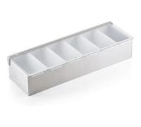 Porte condiments 6 inserts - 45 x 15 x 9 cm - WAS Germany G