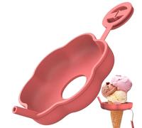 Porte-Cône De Glace - Support Réutilisable en Silicone Anti-Gouttes,Manchons pour sucettes glacées avec paille,Réutilisable pour les journées chaudes d'été desserts yaourts faits maison
