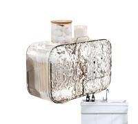 Porte-coton-tige - 328 g de stockage de rouge à lèvres translucide à la mode | Boîte de vanité sans perçage, avec 2 compartiments, organisateur de cosmétiques pour cotons-tiges, pinceaux de maquillage