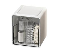 Porte-Cotons Pour Salle De Bain | Organiseur transparent anti-poussière avec tiroir - Distributeur de cotons démaquillants,pour Coiffeuse Comptoir Placard Tiroir Étagère Murale Chambre Salon Hôtel Mai