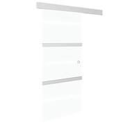 Porte Coulissante à Butées Verre ESG et Aluminium 76x205 cm | Design coulissant, ouverture silencieuse, système suspension rail, arrêt souple, arrêt de porte, passage élégant, lumière