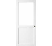 Porte Coulissante Atelier Blanc H204 x L83 sans meneau et Coquilles
