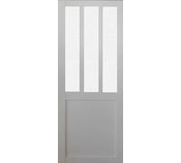 Porte Coulissante Atelier Blanc vitre depoli H204 x L83