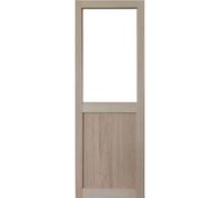 Porte Coulissante Atelier placage chene Vitree H204 x L83