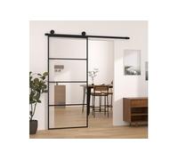vidaXL Porte coulissante avec ferrure 90x205 cm verre ESG & aluminium