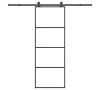 Porte coulissante avec kit de quincaillerie 76x205 cm Verre ESG vidaXL