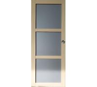 Porte Coulissante Ayous 3 Panneaux Gris RAL 7035 H204 x L73 et Coquilles