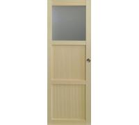 Porte Coulissante bois Ayous 2 Panneaux + 1 Vitrage H204 x L83 et Coquilles