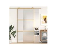 vidaXL Porte coulissante Golden 102,5x205 cm Mat verre ESG et aluminium