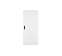 Porte coulissante en bois et MDF avec rail invisible - Blanc - 83 x 210 cm - SOMIRI
