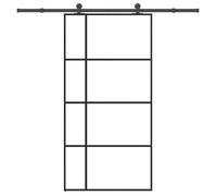 vidaXL Porte coulissante avec ferrure 102,5x205 cm Verre ESG & aluminium