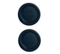 Porte Coulissante Frake 3 Panneaux H204 x L73 + rail alu bandeau blanc et coquilles Noir