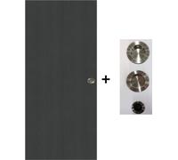 Porte Coulissante Grey OAK H204 x L83 + coquilles et tire doigt