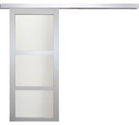Porte Coulissante Greyria Gris Clair RAL7035 Vitree H204 x L73 + Rail Alu