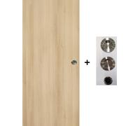 Porte Coulissante Honey OAK H204 x L93 + coquilles et tire doigt
