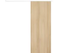 Porte Coulissante Honey OAK H204 x L93 + Rail alu Bandeau Blanc
