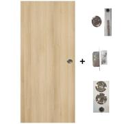 Porte Coulissante Honey OAK H204 x L93 + serrure a condamnation