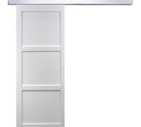 Porte Coulissante Korya Blanc 3 panneaux H204 x L93 + Rail Alu