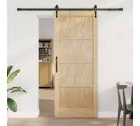 vidaXL Porte coulissante ORKDAL, 86 x 211 cm, en bois massif de pin, finition naturelle