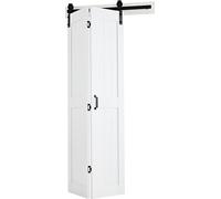 Porte coulissante pliante, 914 x 2134 mm, portes coulissantes pliantes en MDF pour placard, kit de quincaillerie inclus, conception H-Frame peu encombrante, à assembler, pour chambre à coucher, salon,
