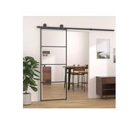 Porte Coulissante Système de Porte Coulissante Maison Intérieur Kit d'Assemblage Barre en Forme de U Aluminium et 149479