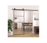 Porte Coulissante Système de Porte Coulissante Maison Intérieur Kit d'Assemblage Barre en Forme de U Aluminium et 149480