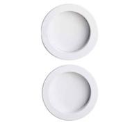 Porte Coulissante Tana Blanc Vitree H204 X L63 + Rail Alu Bandeau Blanc Et Coquilles Blanc