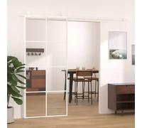 Porte coulissante Verre ESG et aluminium - Blanc