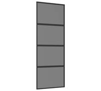 Porte coulissante vidaXL, 76 x 205 cm, avec verre et aluminium intégrés